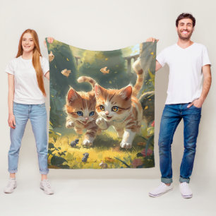 Cute Cat Fleece Blanket