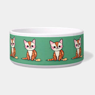 Cute cat food bowl