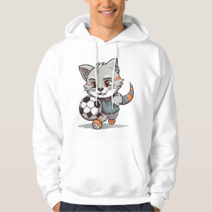 Cute Cat Footballer Classic T-Shirt Hoodie