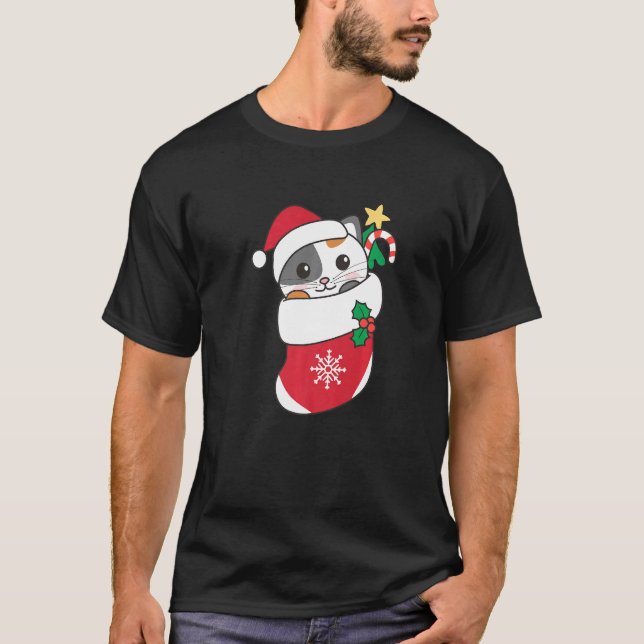 Cute Cat For Christmas Cat 9 T-Shirt (Front)