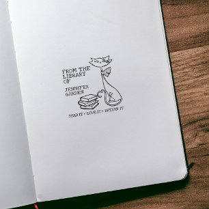 Cute Cat From the Library Of Rubber Stamp