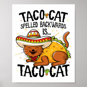 Cute Cat Funny Cinco De Mayo Party Poster