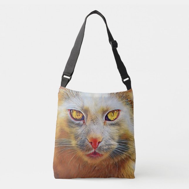 Cute Cat Golden Face Tote Bag (Front)