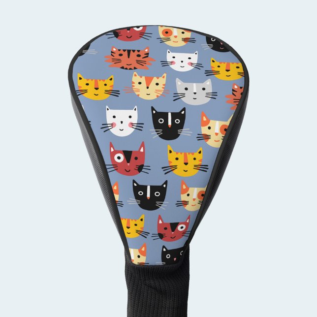 Cute Cat Golf Head Cover (Fun kitty cats golf head cover)
