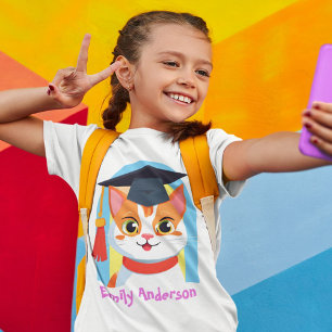 Cute Cat Graduation Gifts for Kindergarteners T-Shirt