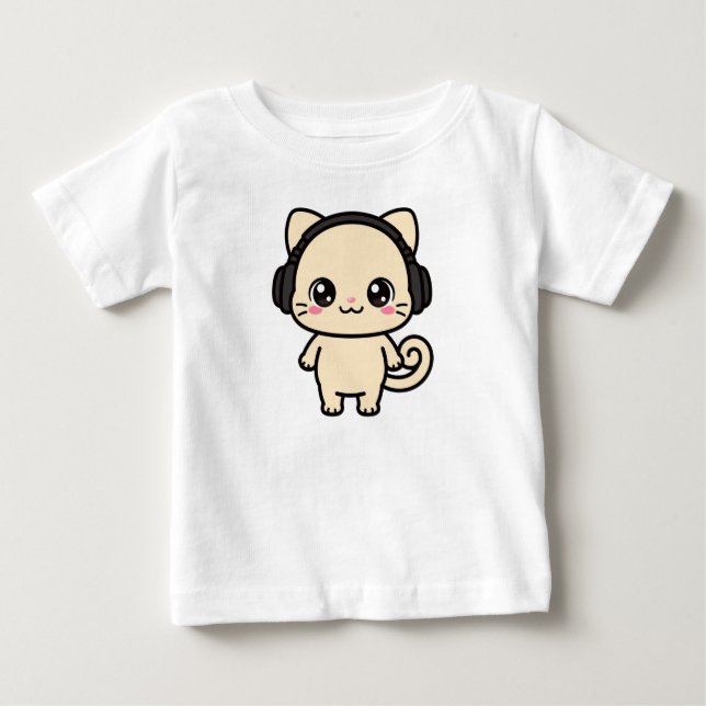  Cute Cat Graphic Custom T-Shirt | Personalized (Front)