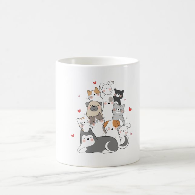 CUTE CAT GROUP | CAT LOVERS DESIGN BUY NOW  COFFEE MUG (Center)