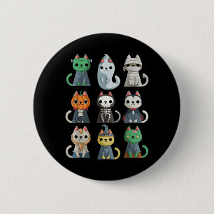 Cute Cat Halloween 6 Cm Round Badge