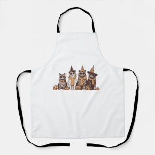 Cute Cat Halloween Kitty Halloween Animal Pet Men Apron