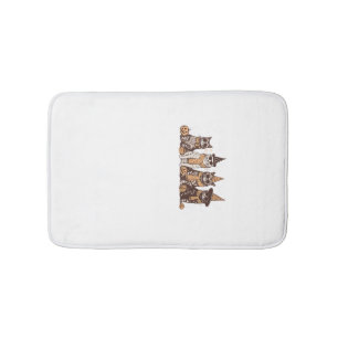 Cute Cat Halloween Kitty Halloween Animal Pet Men Bath Mat