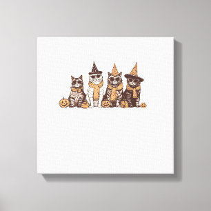 Cute Cat Halloween Kitty Halloween Animal Pet Men Canvas Print