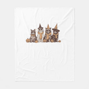 Cute Cat Halloween Kitty Halloween Animal Pet Men Fleece Blanket