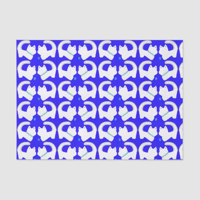 Cute cat Hanukkah tissue paper (Front)