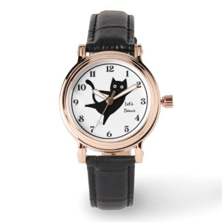Cute Cat, Happy Cat,LetsDance, Modern, Simple  Watch