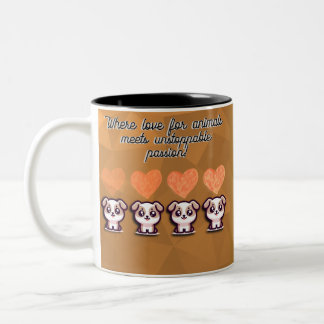 Cute Cat & Hearts Coffee Cup for Animal Lovers