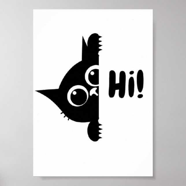Cute Cat Hi Poster (Front)