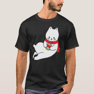 Cute Cat Holding Christmas Bulb Xmas Cats Pajama T-Shirt