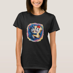 Cute Cat Hugging Jam Toast Funny Breakfast T-Shirt