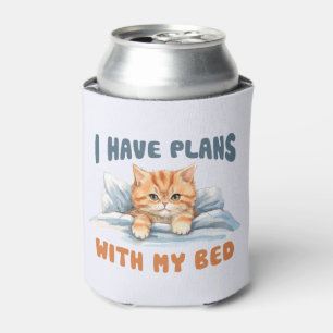 Cute Cat - I Have Plans (2) Can Cooler
