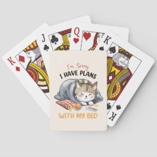 Cute Cat - I Have Plans Playing Cards
