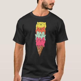 Cute Cat Ice Cream Cat Dessert Cat T-Shirt