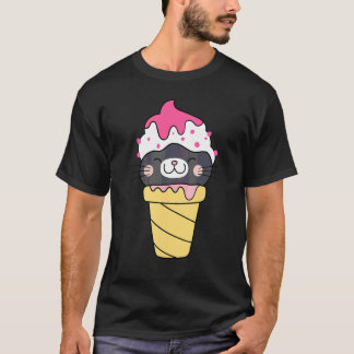 Cute Cat Ice Cream  Kitty Cat Dessert 1 T-Shirt