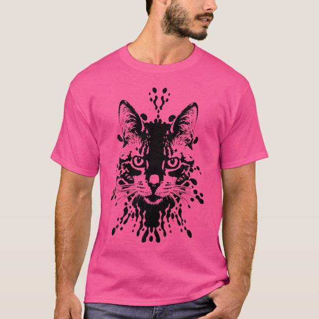 Cute Cat Illusion Funny Cat Lover Idea T-Shirt (Front)