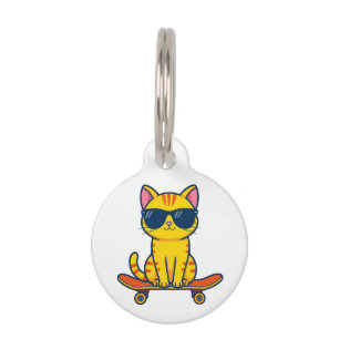 Cute Cat Illustration – Adorable Kitty Pet Tag