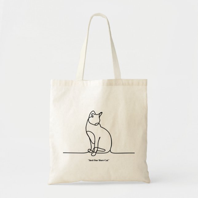 Cute Cat Illustration Tote Bag – Perfect Gift (Front)