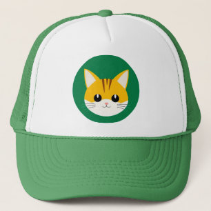 Cute Cat Illustration Trucker Hat