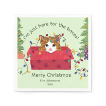 Cute Cat in a Box Here for the Boxes Christmas