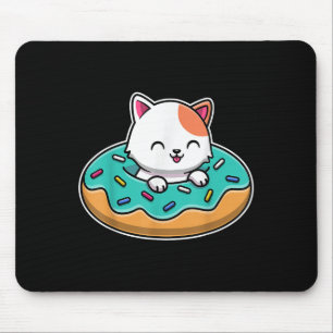 Cute Cat In A Doughnut Funny Cat Lover Doughnut Gi Mouse Mat