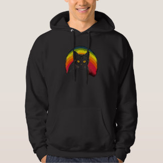 cute Cat in Front of Rainbow cats  catowner 12 Hoodie