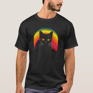 cute Cat in Front of Rainbow cats  catowner 12 T-Shirt