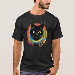 cute Cat in Front of Rainbow cats catowner 20 T-Shirt