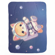 Cute cat in the space