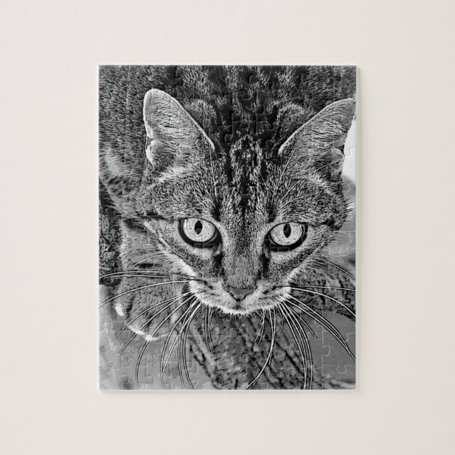 Cute cat in the tree jigsaw puzzle (Vertical)