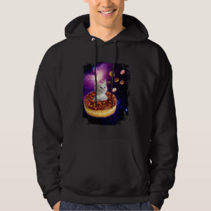 Cute Cat Inside Donut in Space Boys Girl Kitty in Hoodie