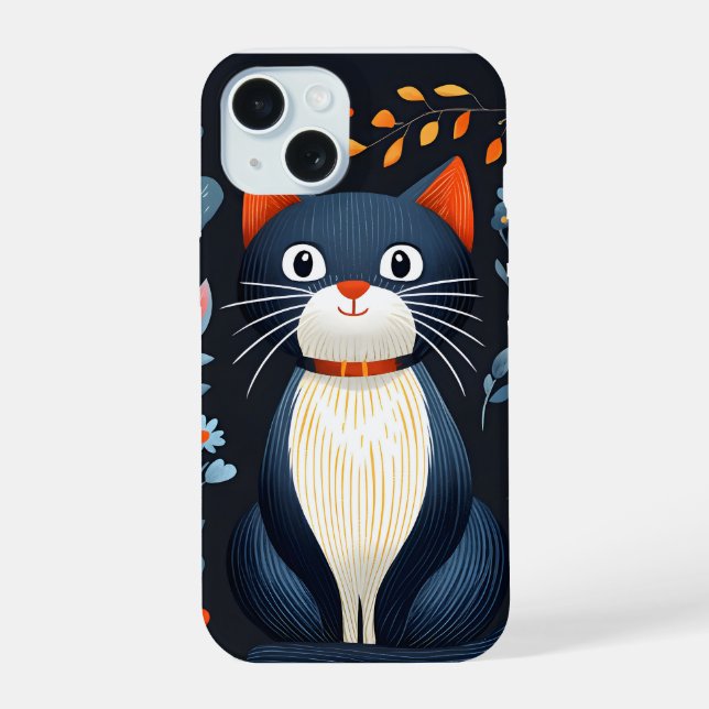 Cute Cat iPhone Case (Back)