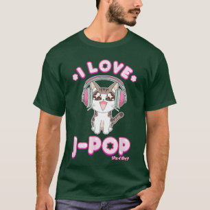 Cute Cat Jpop Anime Japanese Pop Music for Men Wom T-Shirt
