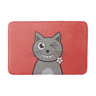 Cute Cat Kawaii Kitty Kids Bath Mat