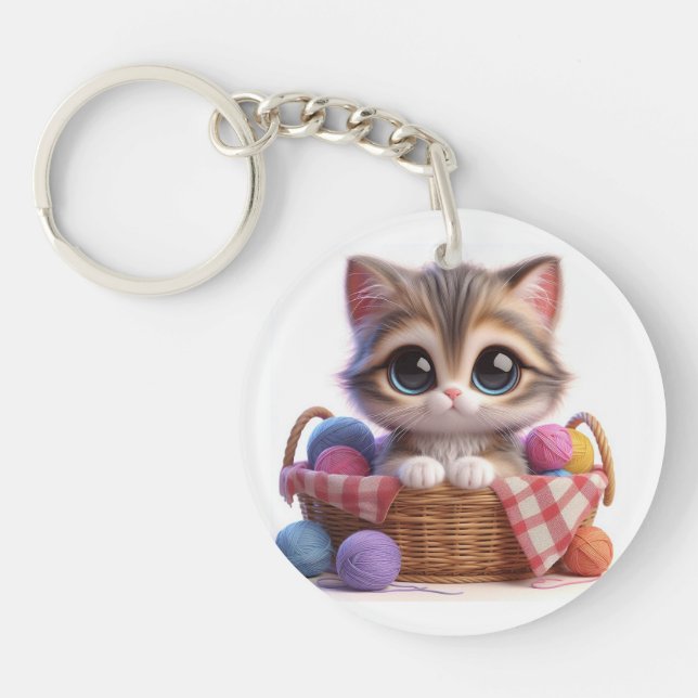 cute cat key ring (Front)