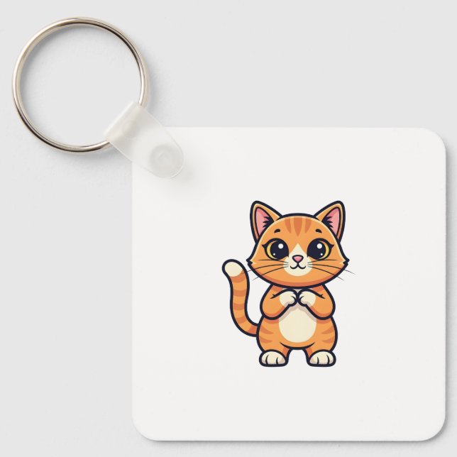 cute cat key ring (Front)