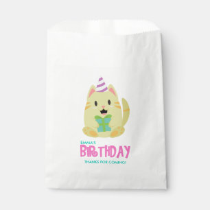 Cute Cat Kid's Birthday Party Favour Bags