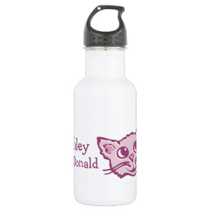 Cute cat kids drinks bottle