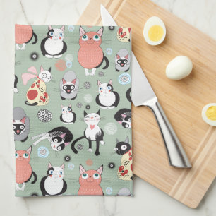 Cute Cat Kitchen Towel