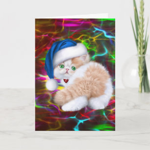CUTE CAT KITTEN CHRISTMAS CARDS