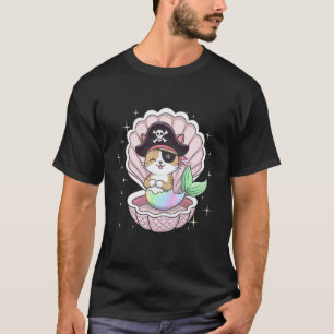 Cute Cat Kitten Mermaid Pirate Halloween Party Wom T-Shirt