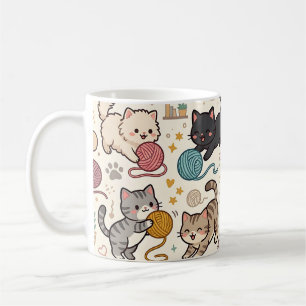Cute Cat Kitten Mug - Yarn Pattern