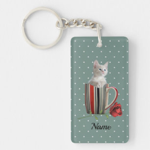 Cute Cat Kitten Pet Lovers Gift  Key Ring